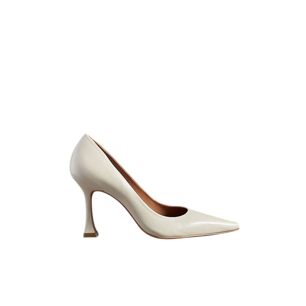 Urban Outfitters Ivory Pointed-Toe Sculptural Heel Pump